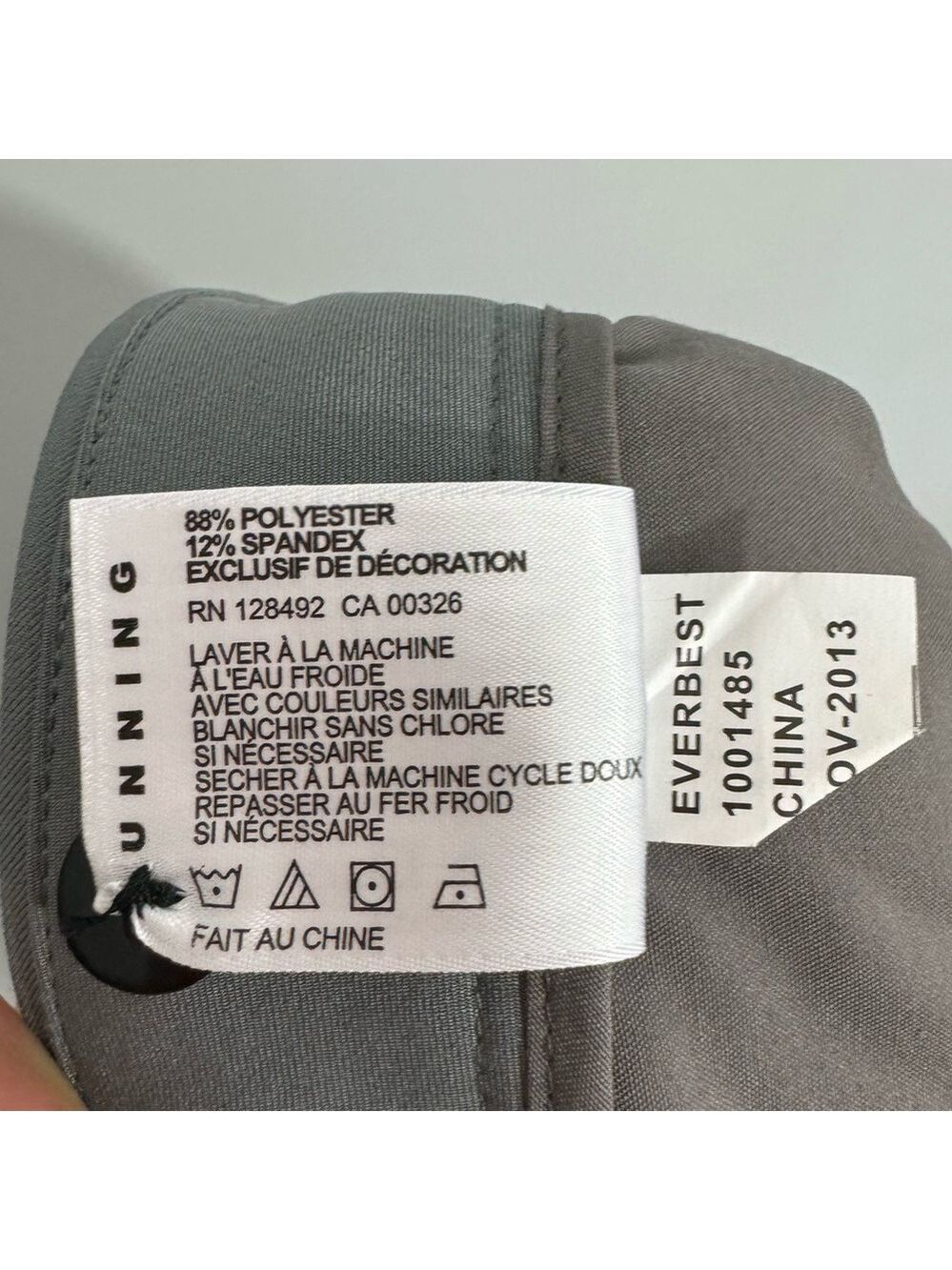 Dunning Everbest Trouser Pant Mens 34/32 Grey Slacks Golf Office Comfortable EUC - Picture 10 of 10